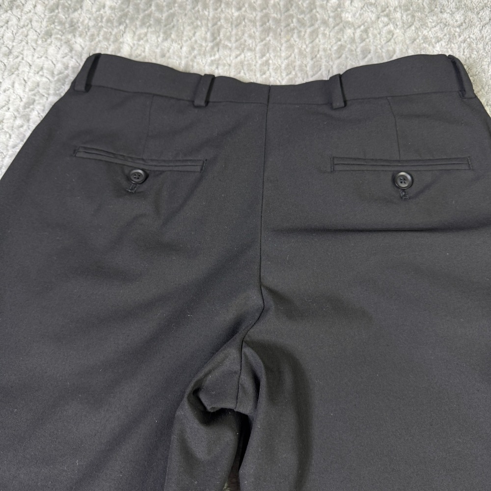 J Ferrar Mens Slim Fit Dress Pants Black Recycled Polyester Trousers 30x30 - Picture 5 of 10
